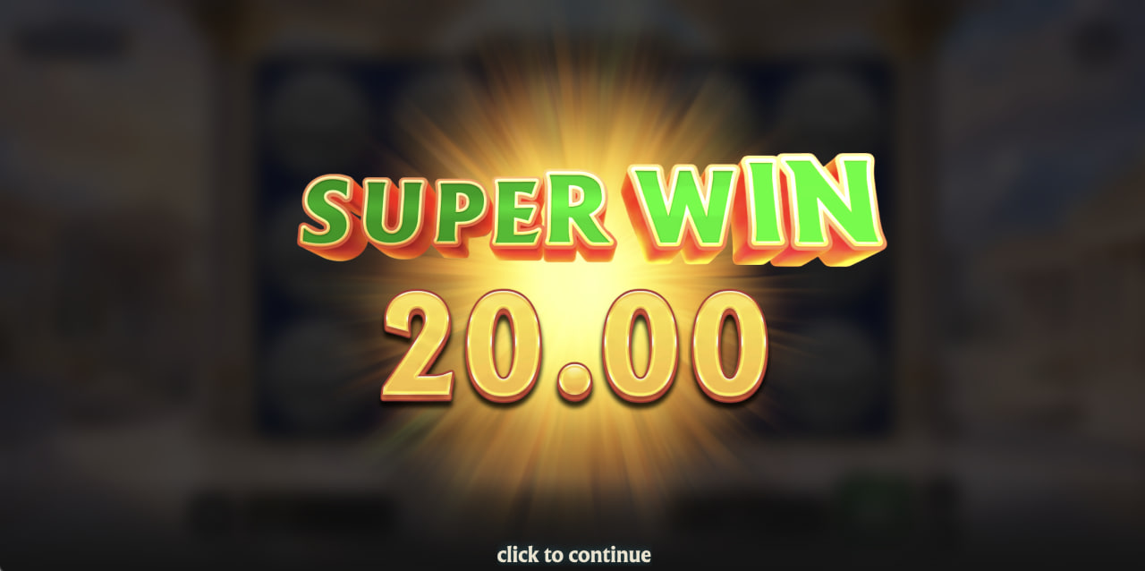 شاشة الربح Super Win في سلوت Zeus Flip