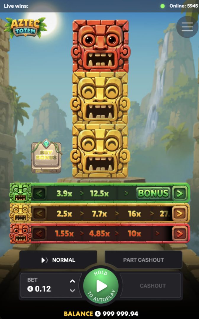 Aztec Totem في الوضع العمودي على الهاتف